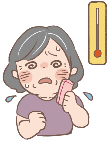 熱中症 汗をたくさんかく女性